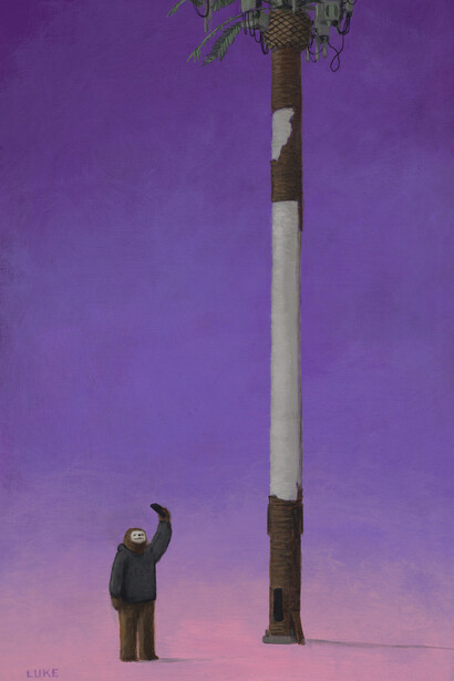 Luke Chueh, Looking for a signal (detail). Courtesy of Corey Helford Gallery