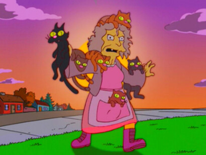 La loca de los gatos de "Los Simpsons"