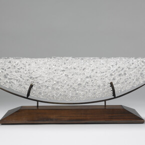 Brent Kee Young, Vessel I (Matrix Series), Flame-worked borosilicate glass, 35 x 6.75 x 9 in. Courtesy of LewAllen Galleries