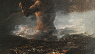El coloso (detalle), atribuido a Francisco de Goya, c. 1810