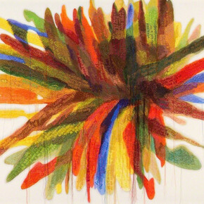 Kyungah Ham, Abstract Weave / Morris Louis X4 1959-60, 2014. Courtesy of Jane Lombard Gallery