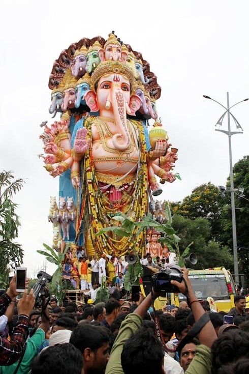 The grand Ganesh Chaturthi festivities in Hyderabad, India