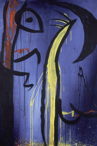 Joan Miró Untitled, 1974 ca Acrylic on canvas,  © Successió Miró by SIAE 2017 Archive Fundació Pilar i Joan Miró a Mallorca © Joan Ramón Bonet