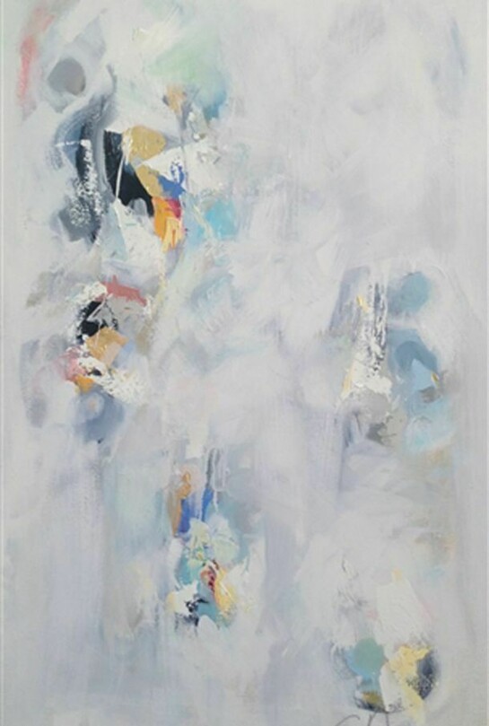 Sarah Otts, Revel in Space II, Oil on Canvas, 48" x 30"