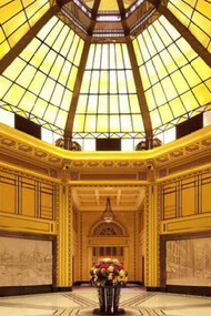 Atrio del Fairmont Peace Hotel Shanghai —cortesía hoteles Fairmont—, Shanghái, China