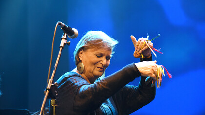 Fausta Vetere della Nuova Compagnia di Canto Popolare, foto Renzo Chiesa
