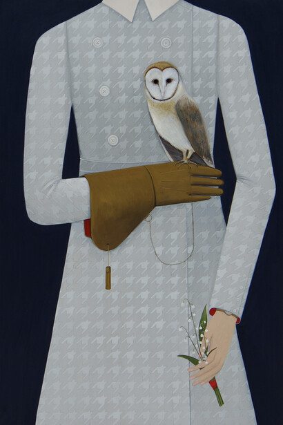 Angela Burson, The owless or Athena, 2024. Courtesy of Hashimoto Contemporary Gallery