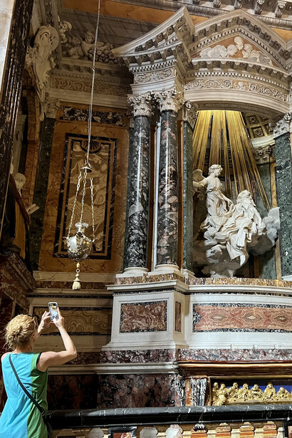 Gian Lorenzo Bernini's heavenly creation: 'The Ecstasy of Saint Teresa' at Santa Maria della Vittoria, Rome, Italy and  Moara Passoni