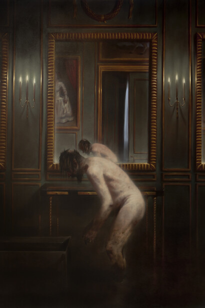 Ken Currie, Dirty King, 2011, Oil on canvas, h. 275 x w. 198.5 cm, © Ken Currie, courtesy of Flowers Gallery, London and New York