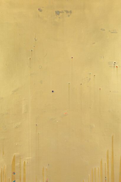 Barcilon, 2015, pure pigments and varnish on wood, 153x200cm. Detail