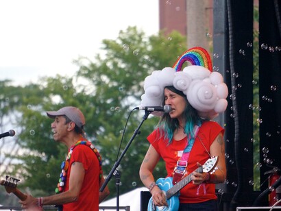 Héctor Buitrago and Andrea Echeverri (Aterciopelados) at Ruido Fest 2016. Photo: Catalina Maria Johnson