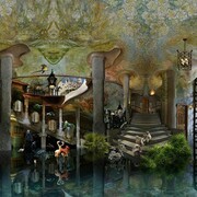 Jean-François Rauzier, Barcelone, La Pedrera, 2011, 150 x 250 cm, edition of 8