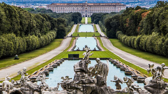 Vista de los jardines del Palacio Real de Caserta