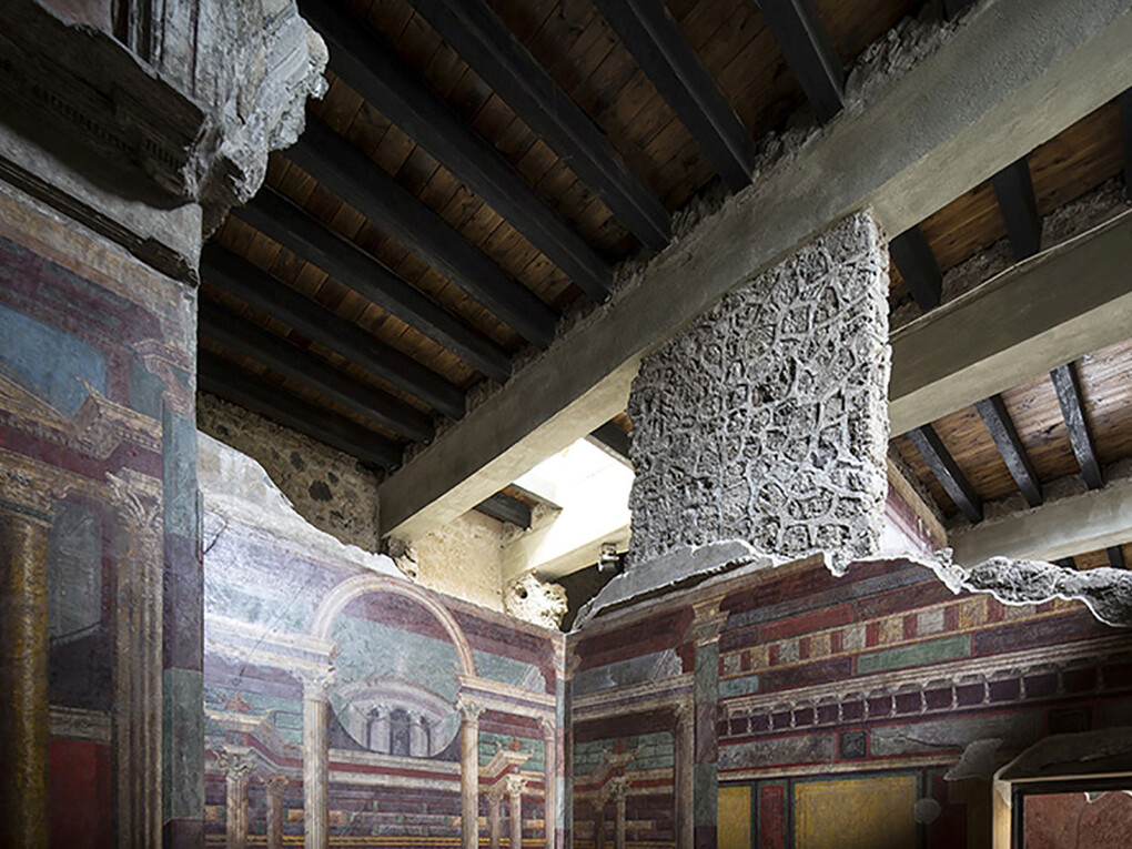 Sandro Scalia, Dittico Pompei, 33 x 140 cm, 2015, detail