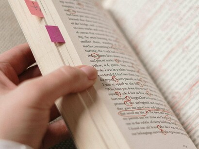Mulher revisa texto. Tratava-se, evidentemente, de um cochilo sem maior importância que não comprometeu a legibilidade do texto. Afinal, como dizia o poeta latino Quinto Horácio Flaco, ou simplesmente Horácio (65 a.C. —8 a.C.), “Quandoque bônus dormitat Homerus”, ou seja, em bom português, até o bom Homero às vezes se cochila. No entanto, para um trabalho acadêmico em que se espera o uso uma linguagem formal, a redação dada estava inadequada. Seria algo como o candidato ir defender seu trabalho perante a banca de camiseta regata, bermuda e chinelo



