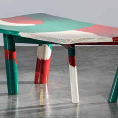 Gaetano Pesce, Sansone table, 1980, cast resin, 74 x 189 x 117 cm. © Studio Shapiro/Laffanour - Galerie Downtown