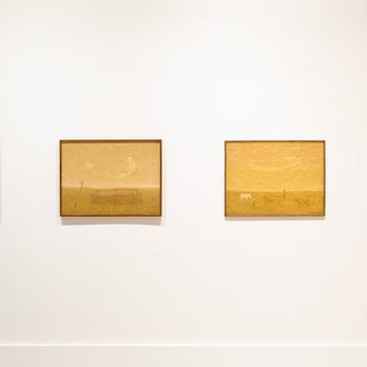 Alfredo Spampinato, Oro en el campo, vista de exhibición. Cortesía de Calvaresi