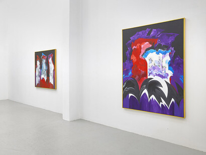 Paintings from 1988 to 1995. Courtesy of David Richard Gallery 