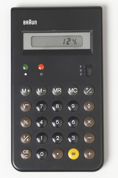 ET55 Calculator; 1980; Designed by Dieter Rams (German, b. 1932) and Dietrich Lubs (German, b. 1938); Manufactured by Braun AG (Frankfurt, Germany); Molded ABS plastic, electronic components; 13.6 × 7.6 × 1 cm (5 3/8 × 3 × 3/8 in.); Gift of George R. Kravis II, 2015-5-4