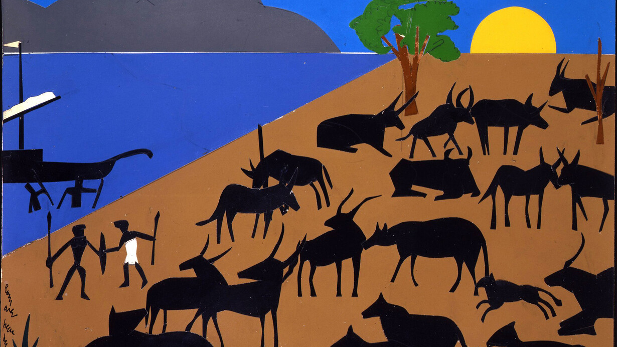 Cattle of the Sun God, Collage, 1977, Courtesy Ann and Sheldon Vogel