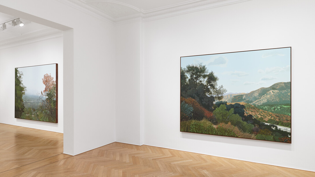 Jake Longstreth, Where we’re going we need roads, exhibition view. Courtesy of Galerie Max Hetzler