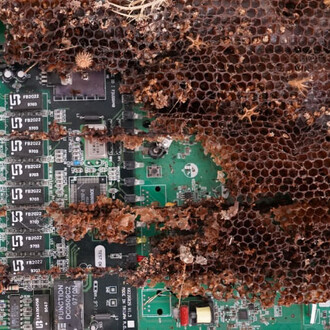 Eirini Tampasouli, Electronic honeycombs 3 (detail), 2025. Courtesy of Roma Gallery