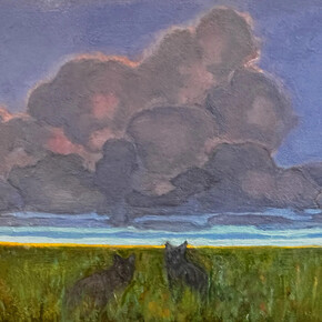 Sally Maca, Coyote storm (detail), 2026. Courtesy of Kenise Barnes Fine Art 