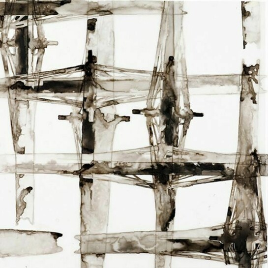 Katina Huston, Mondrian Says 3, 2013, Ink on mylar, 24 x 24 inches