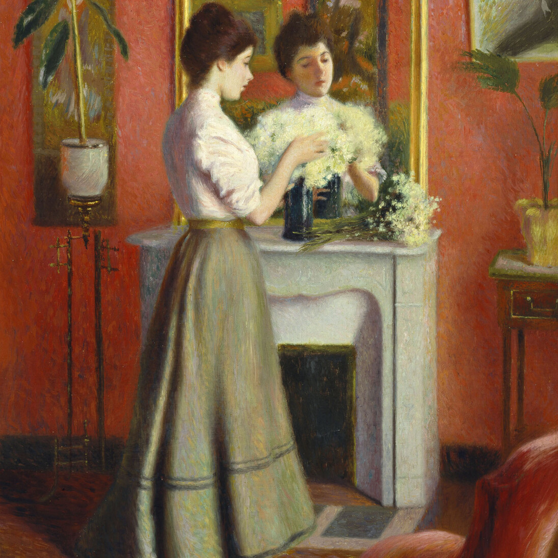 Federico Zandomeneghi, Femme au miroir, 1898, olio su tela, cm. 65x55, collezione privata. Courtesy of Palazzo Zabarella