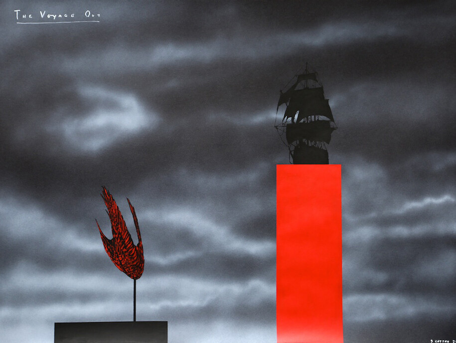 The Voyage Out, 2014 New Zealand, Shane Cotton, Painting, 70 x 100 cm (27 ½ x 39 ½ in)