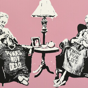 Banksy. Grannies, 2006 . Serigrafia a colori su carta (79/150) / color serigraphy on paper (79/150), 57x76,5 cm. Photo: Artrust SA