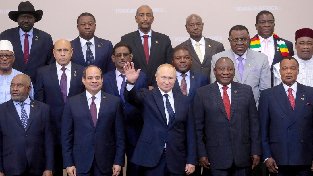 O Presidente Putin, da Rússia, fechou acordos militares com 40 países africanos