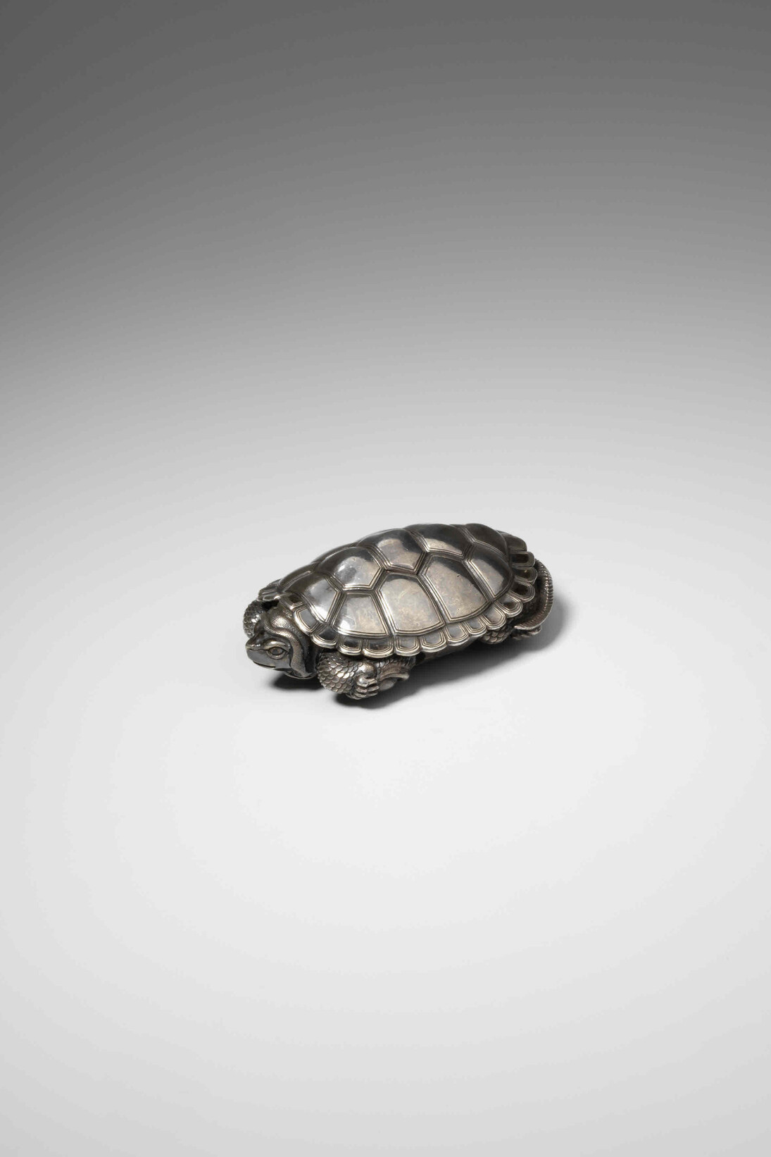 Netsuke. Tortoise. Made of silver Made by Kikugawa in Japan, late 1800s. © The Trustees of the British Museum