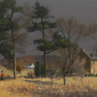 Harry Leith-Ross, Paula gets the mail (detail). Courtesy of Vose Galleries
