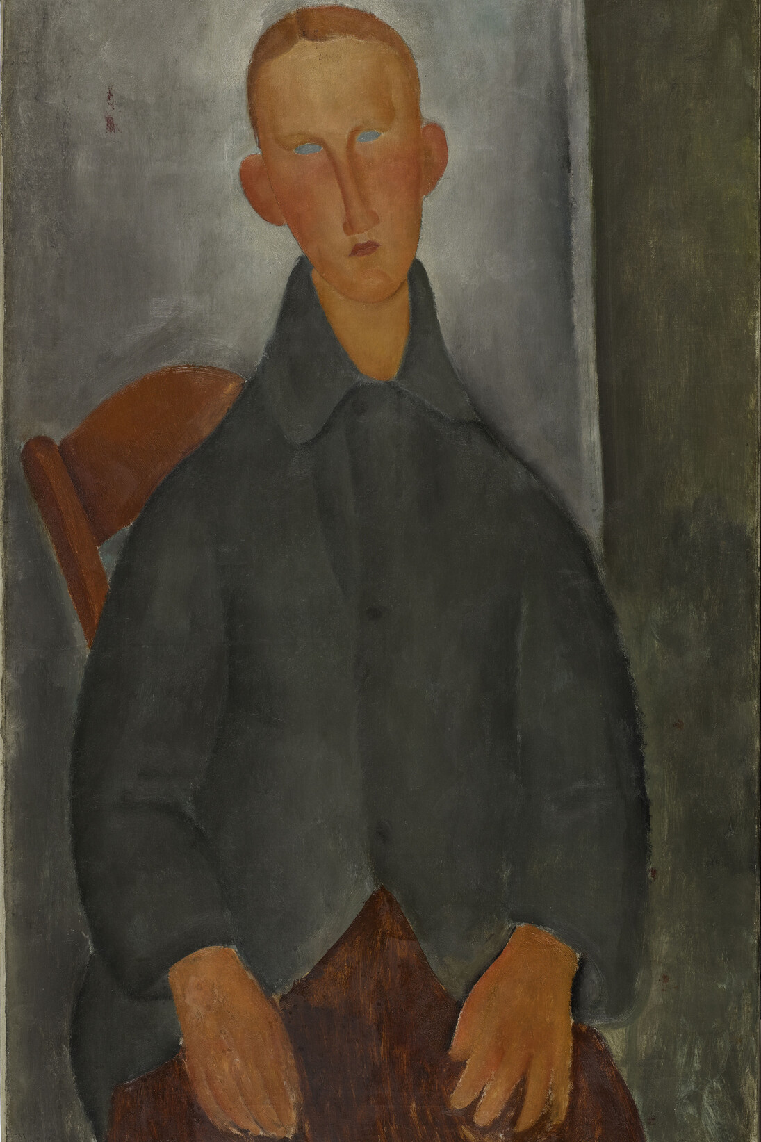 Amedeo Modigliani, Giovane ragazzo rosso, 1919, olio su tela, cm 92 x 55, Centre Pompidou, Parigi, © Centre Pompidou
