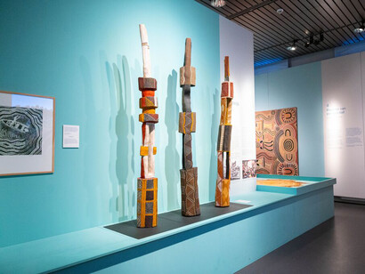 Australian art, exhibition view. Courtesy of Wereldmuseum Leiden