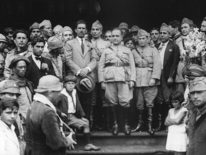 Getúlio Vargas, figura clave de la política brasileña del siglo XX, y otros líderes de la revolución de 1930 en Itararé