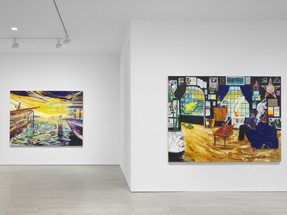 Raffi Kalenderian, Bathers (Nothing comes from nothing), exhibition view. Courtesy of Miles McEnery Gallery