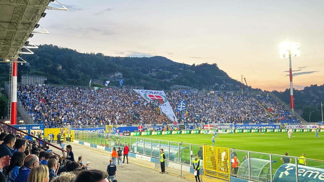 Lo stadio di Como durante una partita interna della stagione 2023-2024, Italia