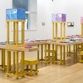 Various artists, The best dutch book designs, exhibition view. Courtesy of Stedelijk Museum