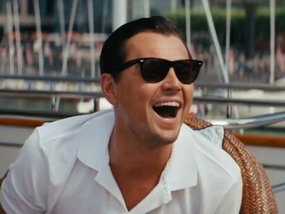 Leonardo Dicaprio en «El lobo de Wall Street» (2013), de Martin Scorsese