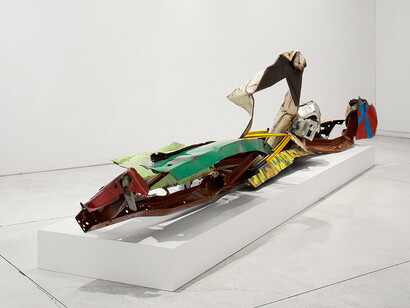 John Chamberlain, vue de l'exposition. Avec l'aimable autorisation de la Galerie Karsten Greve