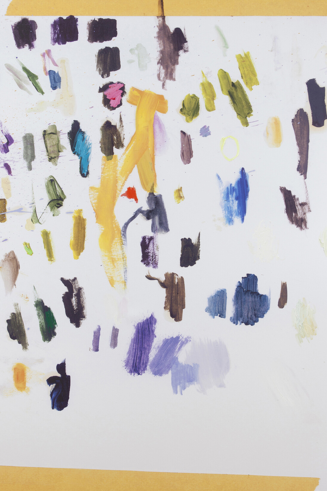 Ida Tursic & Wilfried Mille, ABS019, 2015, UV ink and oil on canvas, 250 x 200 x 5 cm, Courtesy of the artist and Galerie Max Hetzler, Berlin | Paris
© Ida Tursic & Wilfried Mille