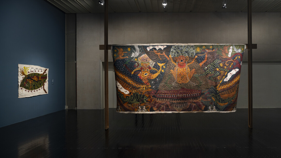 Santiago Yahuarcani, O princípio do conhecimento, vista da exposição. Cortesia do MASP