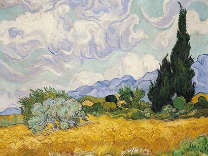 «Campo de trigo con cipreses» (1889), Vincent van Gogh