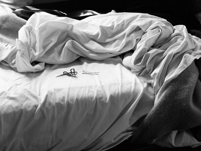 Imogen Cunningham, The Unmade Bed, 1957
Vintage gelatin silver print
18,9 x 20,7 cm