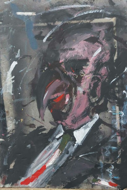 Alessandro Russo, Onorevole, 2016, acrilico su cartone