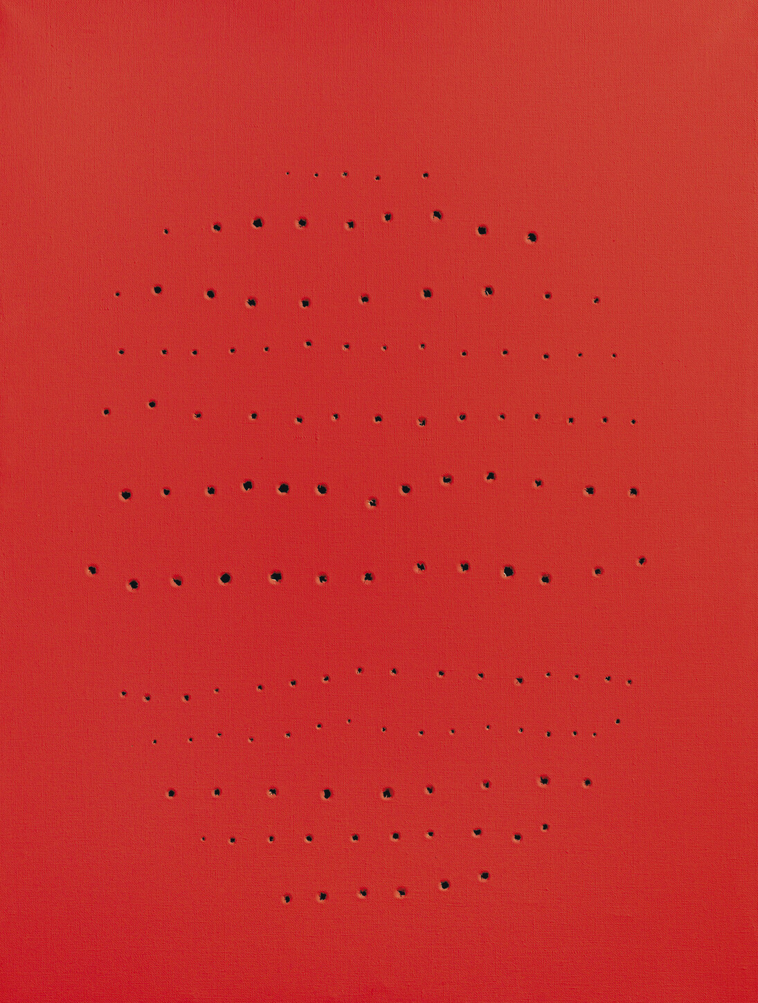 Lucio Fontana, Concetto spaziale, 1960, Water-based paint on canvas, 61 x 46 cm / 24 x 18.1 in