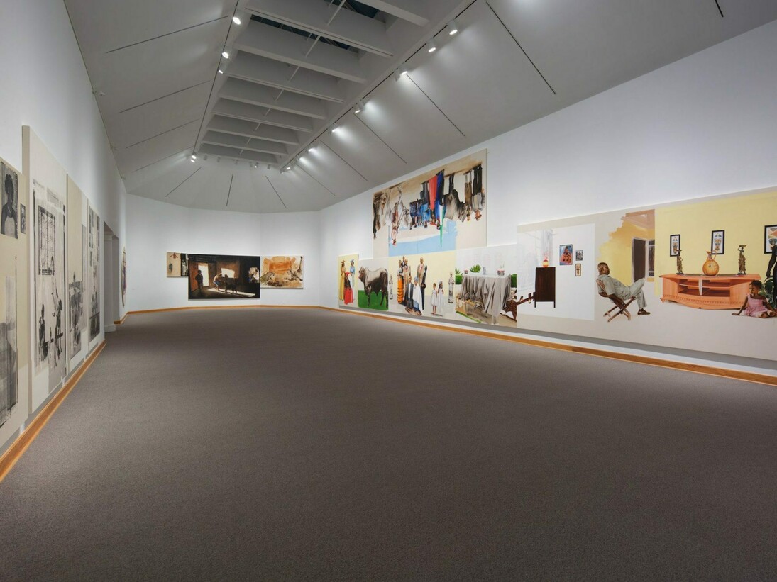 Meleko Mokgosi, Exhibition view. Courtesy of WCMA