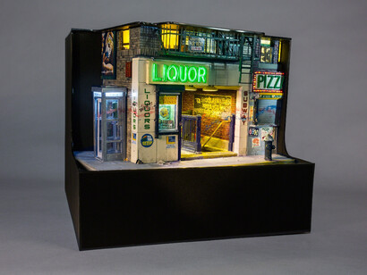 Alan Wolfson, Bay Ridge Subway Entrance, 2016. Courtesy of Hollis Taggart Galleries